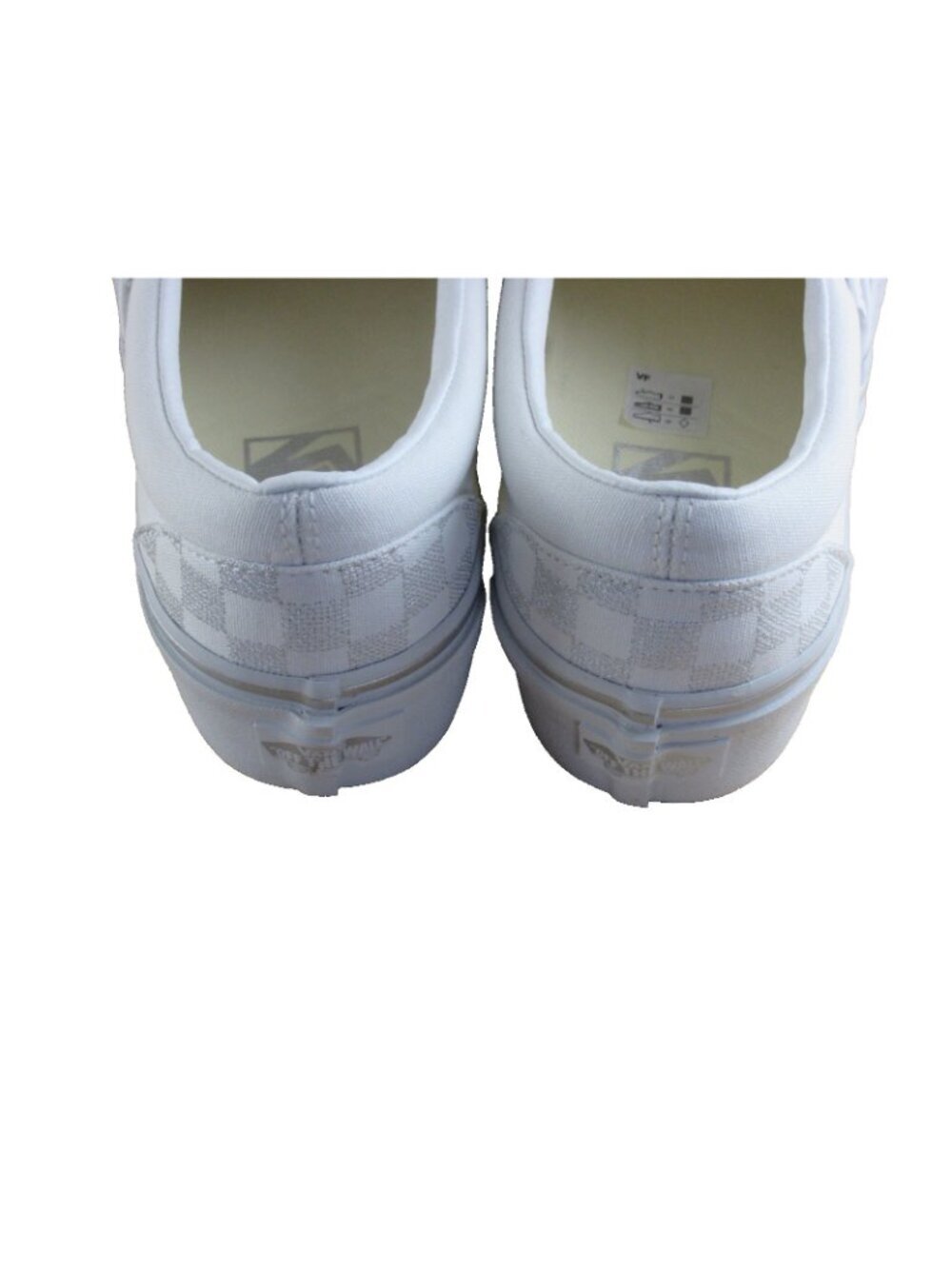 Vans Women's Classic Slip On Platform Metallic Checkerboard Silver Shoes Sizes - Picture 6 of 8
